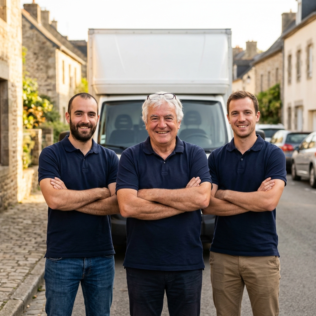 La famille Brignon & Fils — entreprise familiale de déménagement père et fils