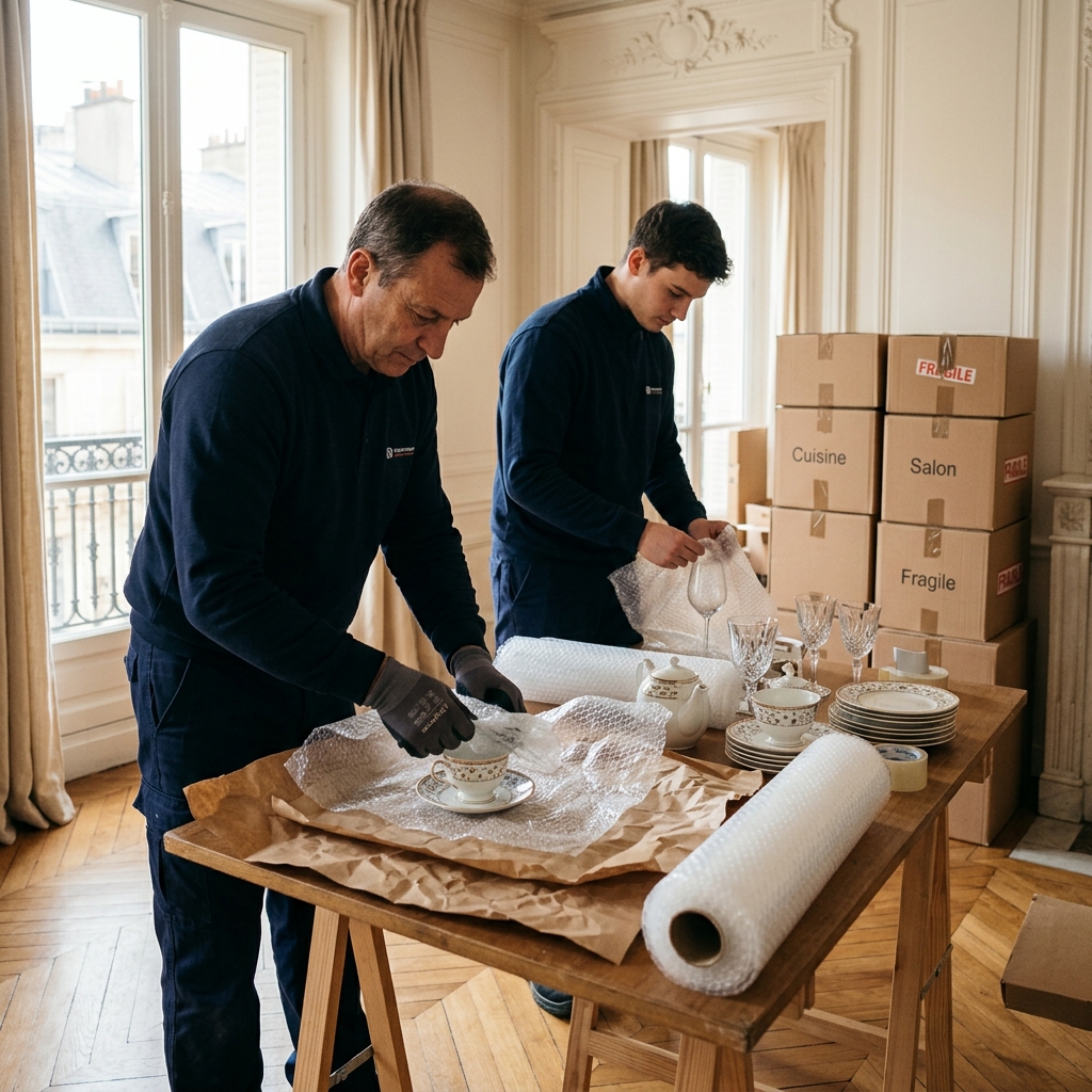 Service emballage professionnel Brignon & Fils — protection objets fragiles et précieux